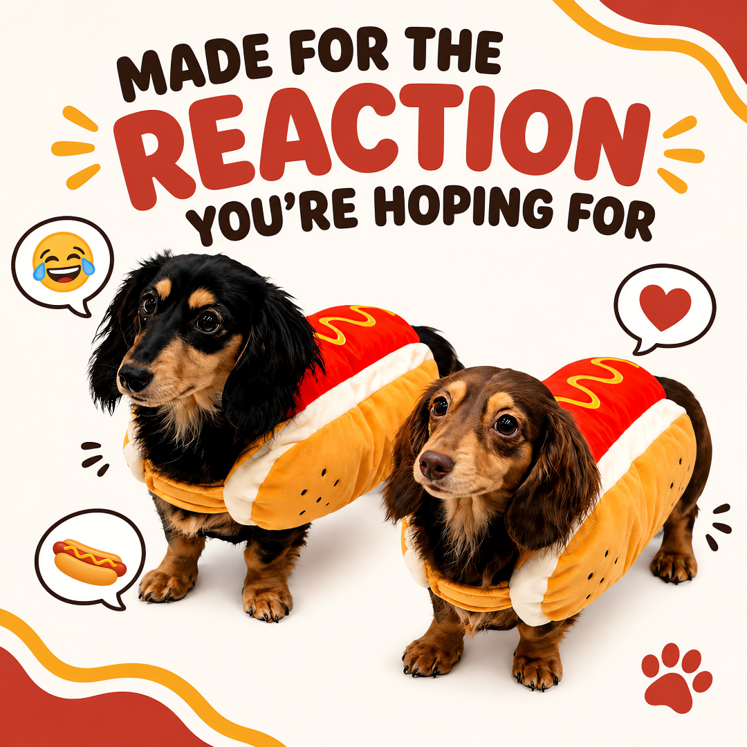 Funny Hot Dog Costume for Dogs